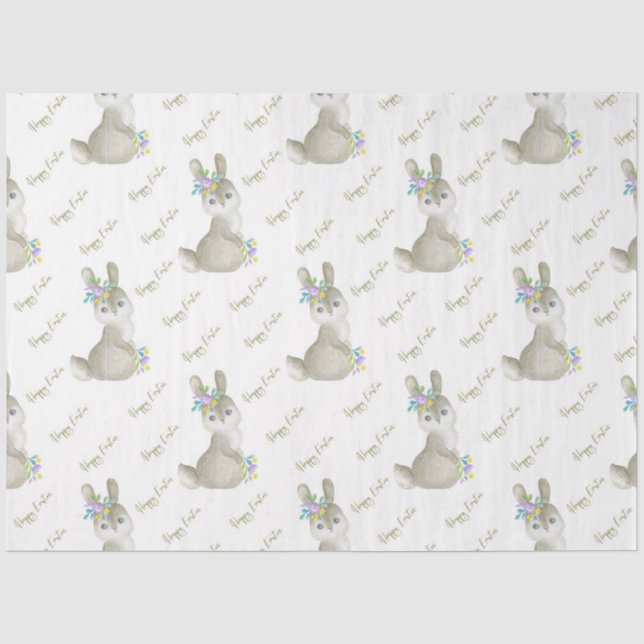 Papier Mousseline Série de lapin de Pâques mignon Design 5 (Recto)