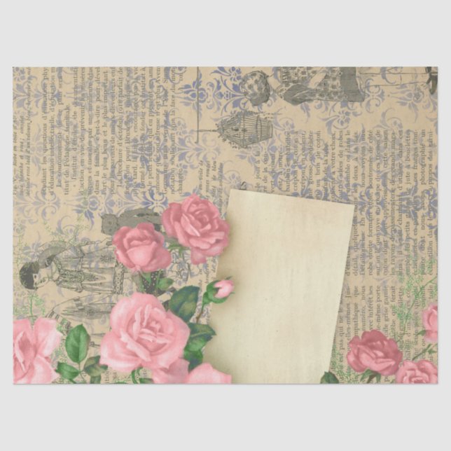 Papier Mousseline Série de papiers français éphémères Design 4 (Recto)
