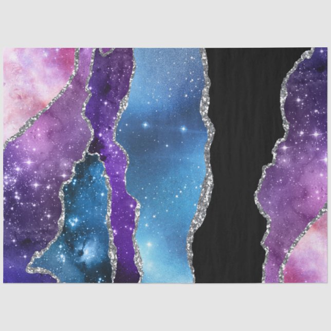 Papier Mousseline Série Galaxie Agate Design 7 (Recto)
