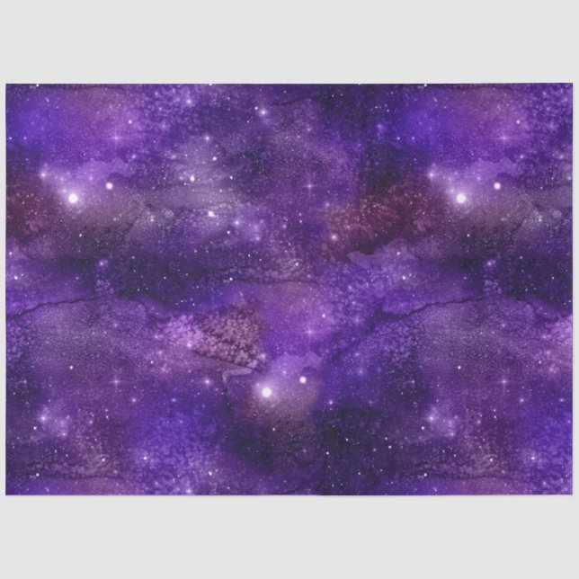 Papier Mousseline Série Galaxy Violet Design 4 (Recto)