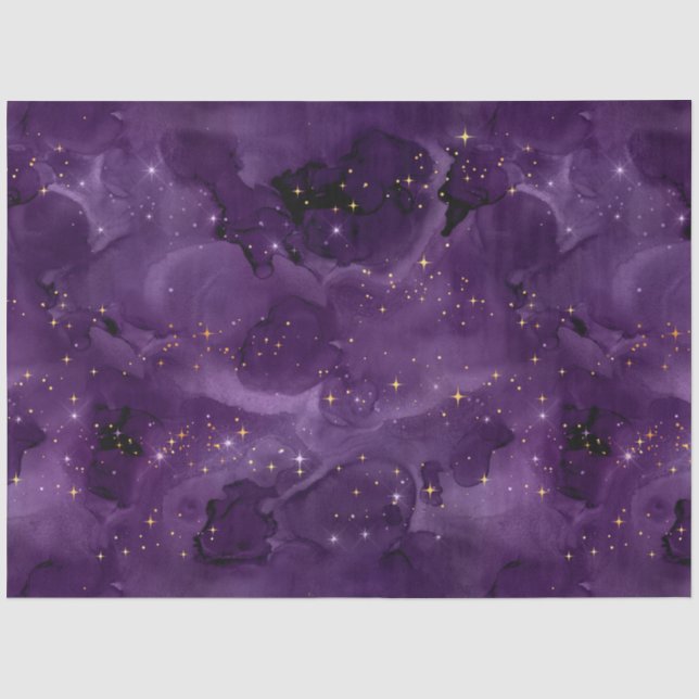 Papier Mousseline Série Galaxy Violet Design 8 (Recto)