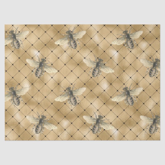 Papier Mousseline Série Honey Bee Design 5 (Recto)