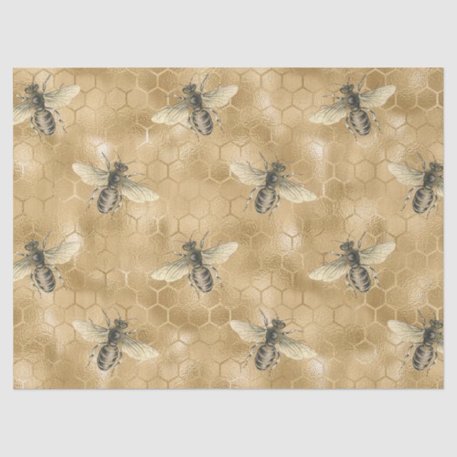 Papier Mousseline Série Honey Bee Design 6 (Recto)