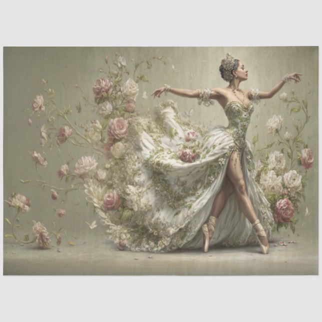 Papier Mousseline Série Il était une fois Ballerine Deux (Recto)