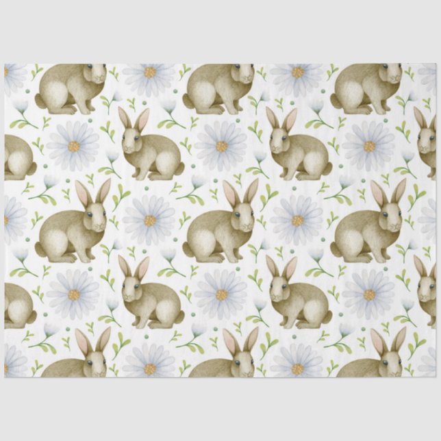 Papier Mousseline Série Lapin de Pâques Design 3 (Recto)