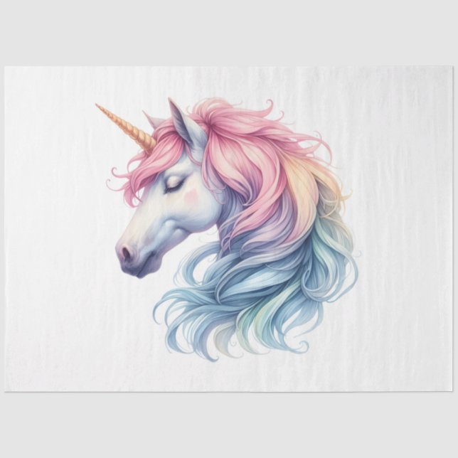 Papier Mousseline Série Licorne Conception 4 (Recto)