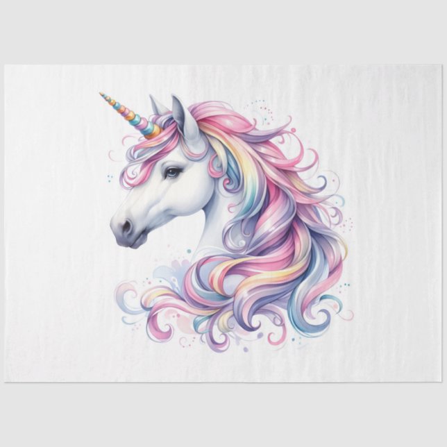 Papier Mousseline Série Licorne Conception 5 (Recto)