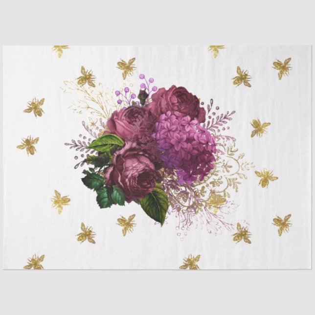 Papier Mousseline Série Lovely Bee Design 54 (Recto)
