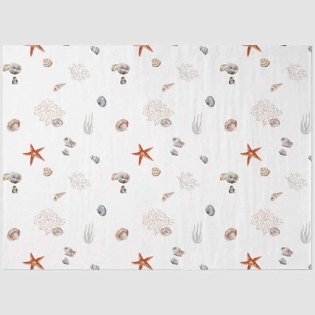 Papier Mousseline Série Ocean Breeze Design 1 (Recto)