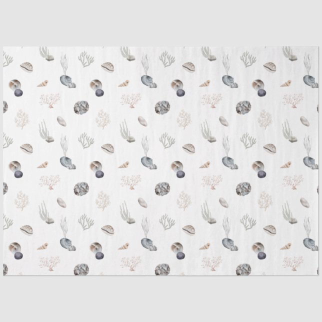 Papier Mousseline Série Ocean Breeze Design 2 (Recto)