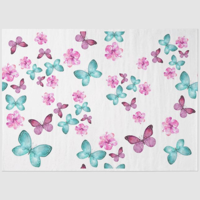Papier Mousseline Série Papillons Design 1 (Recto)
