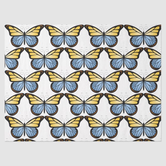 Papier Mousseline Série Papillons Design 5 (Recto)