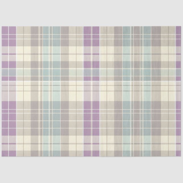 Papier Mousseline Série Plaid Bunny de Pâques Conception #18 (Recto)