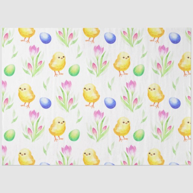 Papier Mousseline Série Poussins de Pâques Design 5 (Recto)