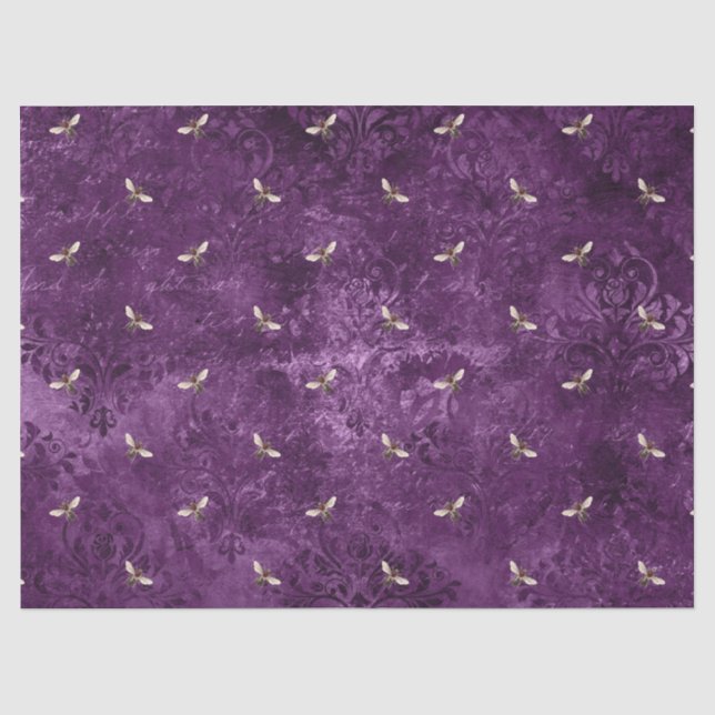 Papier Mousseline Série Purple Bee Design 18 (Recto)