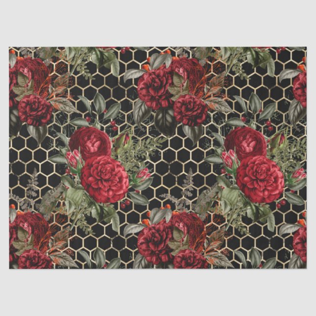 Papier Mousseline Série Red Rose Bee Design 60 (Recto)