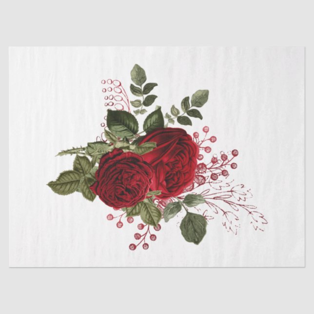 Papier Mousseline Série Red Rose Bee Design 71 (Recto)