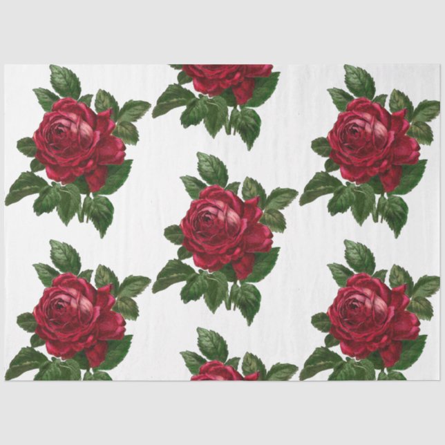 Papier Mousseline Série Red Rose Steampunk Design 10 (Recto)