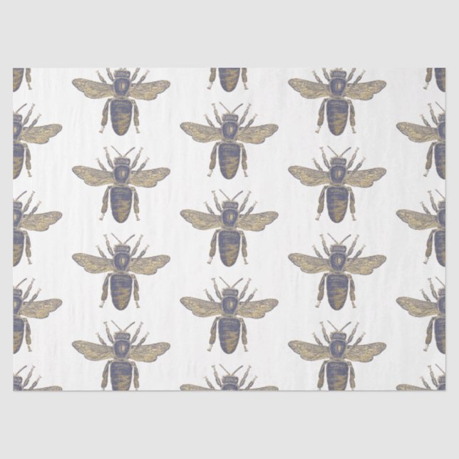 Papier Mousseline Série Serenity Bee Design 28 (Recto)