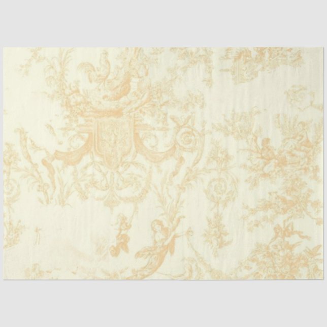Papier Mousseline Série Shabby Chic Cream Design 4 (Recto)
