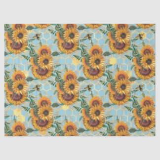 Papier Mousseline Série Tournesol et Abeille Design Quatorze