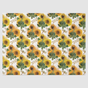 Papier Mousseline Série Tournesols et Libellules Design 11