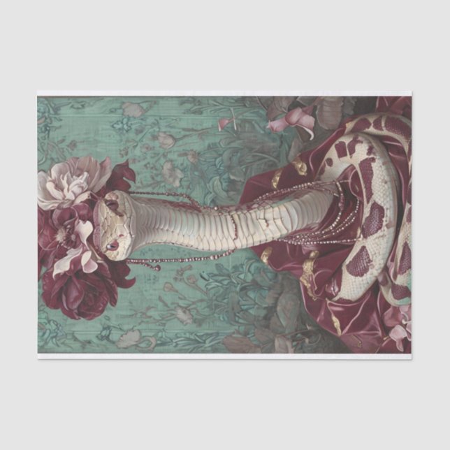 Papier Mousseline Serpent en fleur (Recto)