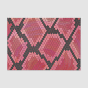 Papier Mousseline Serpent noir et rouge