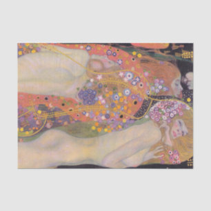 Papier Mousseline Serpents d'eau II par Gustav Klimt