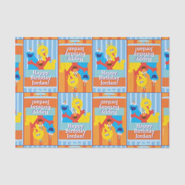 Papier Mousseline Sesame Pals Anniversaire Motif (Recto)