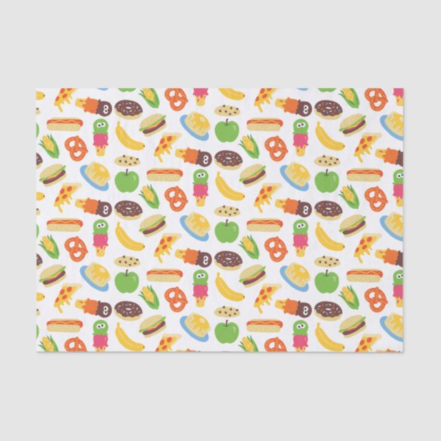 Papier Mousseline Sesame Street Cookie Monster Foodie Camion (Recto)