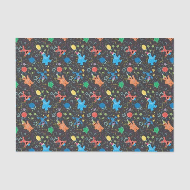 Papier Mousseline Sesame Street Pals Chalkboard Rainbow (Recto)