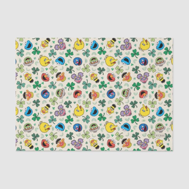 Papier Mousseline Sesame Street St. Patrick's Day Motif (Recto)