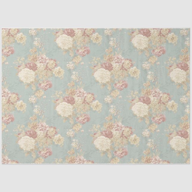 Papier Mousseline Shabby Chic Collage Series Design 12 (Recto)