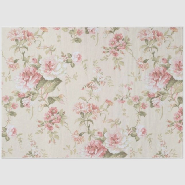 Papier Mousseline Shabby Chic Collage Series Design 15 (Recto)