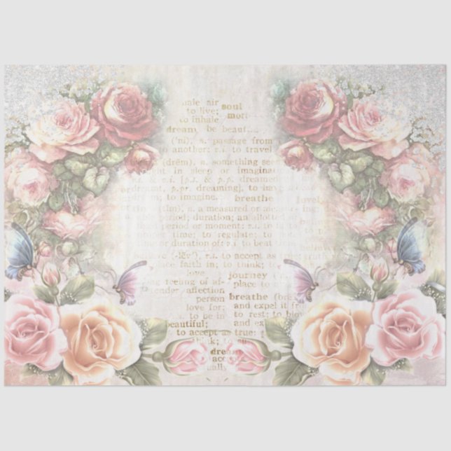 Papier Mousseline Shabby Chic Collage Series Design 2 (Recto)