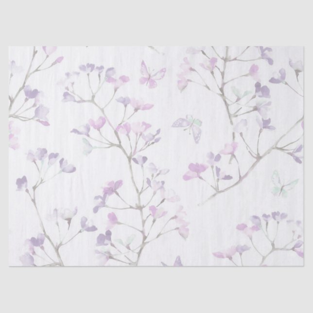 Papier Mousseline Shabby Chic Lilac Series Design 23 (Recto)