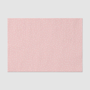 Papier Mousseline Shabby Chic Pastel Rose & Blanc Polka Motif