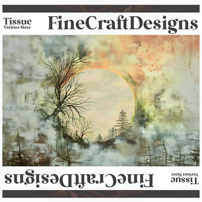 Papier Mousseline Shabby Chic Paysage Vintage A3L Découpage (Créateur téléchargé)