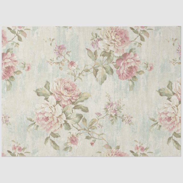 Papier Mousseline Shabby Chic Pink Series 3 (Recto)
