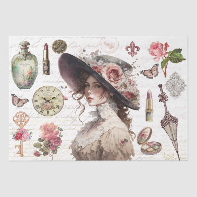 Papier Mousseline Shabby Chic Project Tissue Paper (Recto)