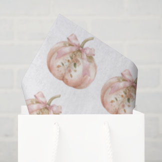 Papier Mousseline Shabby Chic Rose Floral Citrouille Coquette Automn