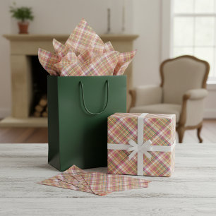 Papier Mousseline Shabby Chic Rose Orange Turquoise Vert Blanc En vi