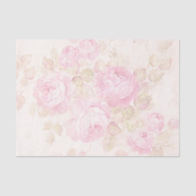 Papier Mousseline Shabby Chic Rose Series Design 7 (Recto)