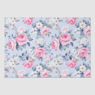 Papier Mousseline Shabby Chic Roses Roses Roses Roses Simples Motif