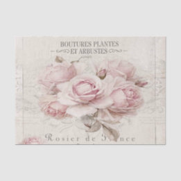 Papier Mousseline shabby chic, rustique, vintage, floral, collage, p