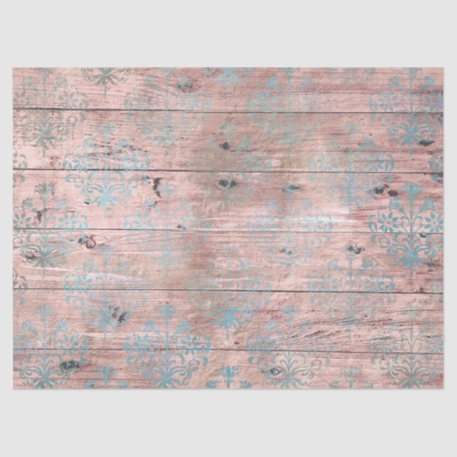 Papier Mousseline Shabby Chic Wood Series Design 14 (Recto)