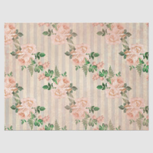Papier Mousseline Shabby Floral Peach Series Design 1