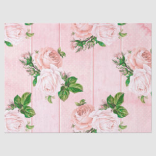 Papier Mousseline Shabby Floral Rose Series Design 4