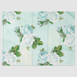 Papier Mousseline Shabby Floral Turquoise Series Design 11